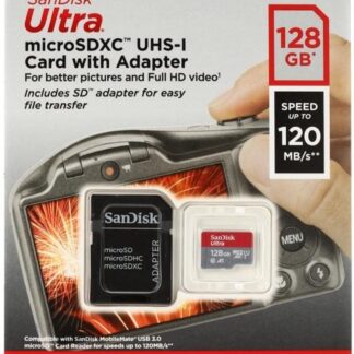 SanDisk SDXC 128GB Ultra Mic.120MB/s A1Class10 UHS-I +Adap.