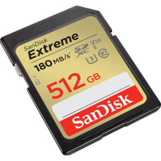 SanDisk SDXC 512GB Extreme, 180MB/s UHS-I Class10 U3 V30